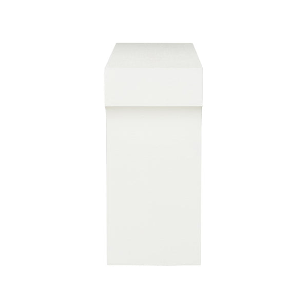 Wildwood Arcade Sculptural Console Table With White Gesso Finish, Arched Minimalist Design For Entryways 490798