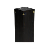 Shou Sugi Ban Pedestal Black, Gold 490800-WILDWOOD Wildwood