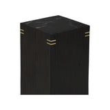 Shou Sugi Ban Pedestal Black, Gold 490801-WILDWOOD Wildwood