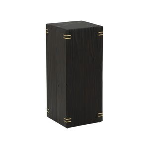 Shou Sugi Ban Pedestal Black, Gold 490801-WILDWOOD Wildwood