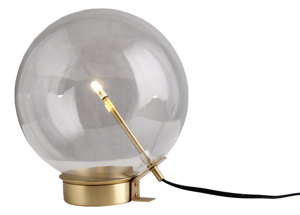 Homeroots 11" Brass Metal Globe Table Lamp   490804