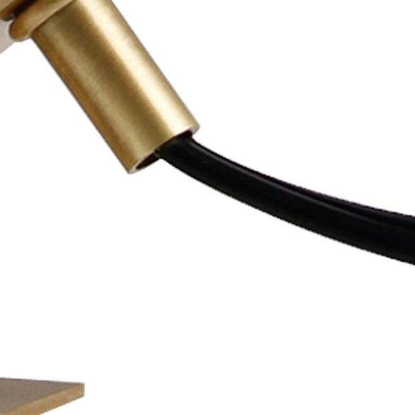 Homeroots 11" Brass Metal Globe Table Lamp   490804