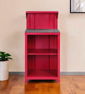 Homeroots 25" Black And Red Standing Desk   490810