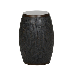 Wildwood Dracus Coco Twig Drinks Table — Drum-Shaped Accent With Rich Dark Finish, Walnut Accents, Compact Elegance 490813