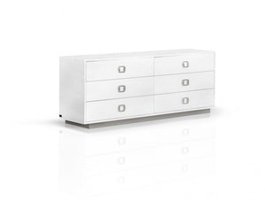 Homeroots 63" White Solid And Manufactured Wood Six Drawer Dresser  Solid And Manufactured Wood 490817