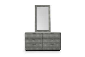 Homeroots 59" Grey Solid And Manufactured Wood Six Drawer Double Dresser  Solid And Manufactured Wood 490821