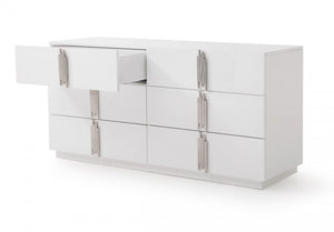 Homeroots 64" White Solid And Manufactured Wood Six Drawer Double Dresser  Solid And Manufactured Wood 490824