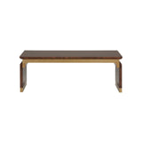 Gion Cocktail Table Brown, Gold 490832-WILDWOOD Wildwood