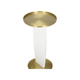 Elin Drinks Table White/Cream, Gold 490834-WILDWOOD Wildwood