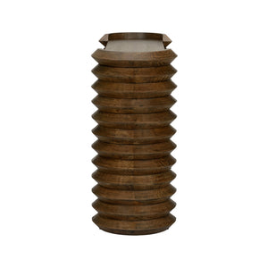 Wildwood Stax Driftwood Console With Sculptural Stacked Columns, Ash & Oak Veneer, Compact Entryway Storage 490850