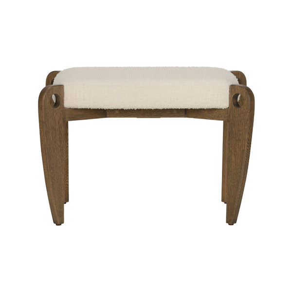 Wildwood Eyelet Vanity Stool - Elegant White And Cream Design With Brown Accents For Stylish Comfort White,Cream  490857