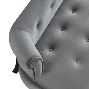 Homeroots 48" Gray And Brown Upholstered Velvet Bench Grey,Velvet Manufactured Wood 490861