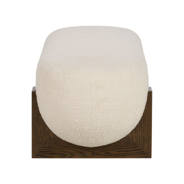 Wildwood Archer Cream Boucle Bench With Rift-Cut Oak Legs — Sculptural, Textured Seating For Entryway Or Bedroom 490862