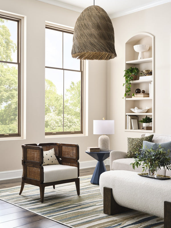 Wildwood Archer Cream Boucle Bench With Rift-Cut Oak Legs — Sculptural, Textured Seating For Entryway Or Bedroom 490862