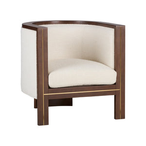 Wildwood Ellington Cream Boucle Chair With Beech Wood Frame And Brass Inlay — Sculptural Comfort, Timeless Style 490865