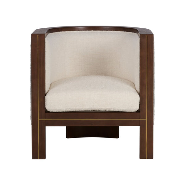 Wildwood Ellington Cream Boucle Chair With Beech Wood Frame And Brass Inlay — Sculptural Comfort, Timeless Style 490865