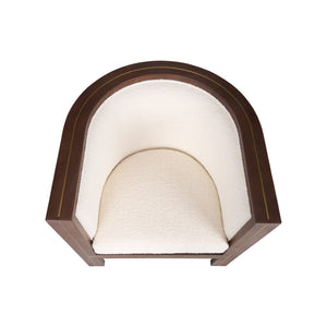 Wildwood Ellington Cream Boucle Chair With Beech Wood Frame And Brass Inlay — Sculptural Comfort, Timeless Style 490865