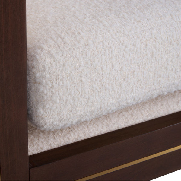 Wildwood Ellington Cream Boucle Chair With Beech Wood Frame And Brass Inlay — Sculptural Comfort, Timeless Style 490865