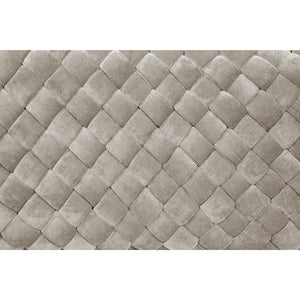 Homeroots 39" Cream And Black Velvet Upholstered Bench Cream White Metal 490881