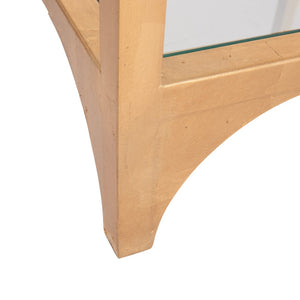 Wildwood Atwood Etagere — Arched Gold Leaf Display Shelving With Tempered Glass, Sculptural Vertical Statement 490888
