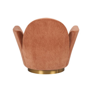 Wildwood Alba Clay Upholstered Dining & Desk Chair With Antique Brass Accents — Plush Support, Durable Frame, Versatile Seating 490890