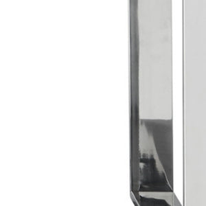 Homeroots 48" White And Silver Upholstered Faux Leather Bench White,Leather Pu Manufactured Wood 490909