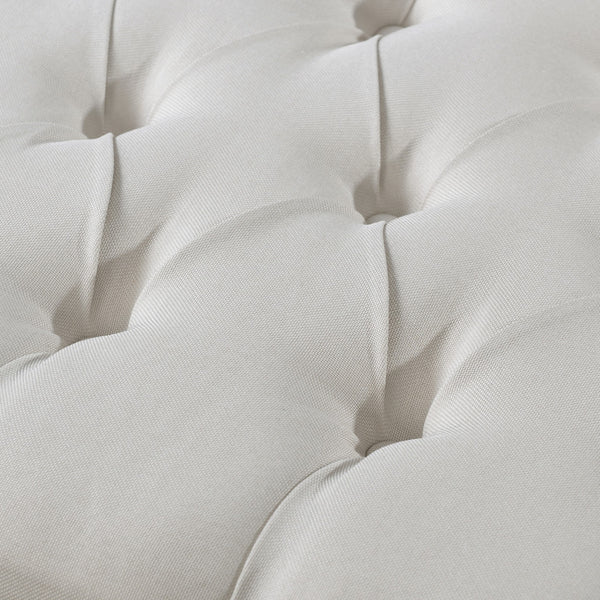 Homeroots 45" Cream Upholstered Linen Bench Cream White,Linen Manufactured Wood 490910