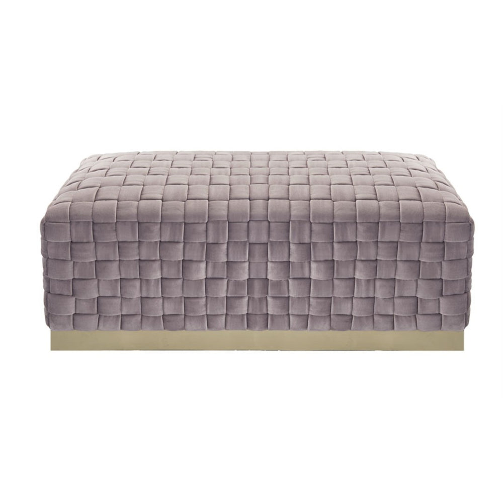 HomeRoots 40" Elegant Velvet Upholstered Bench with Gold Metal Base for Stylish Seating in Any Room Lilac/Gold 490962
