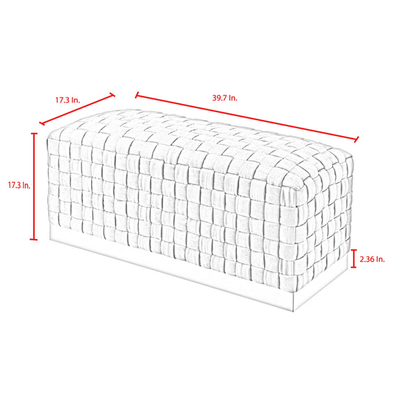 Homeroots 40" Lilac And Gold Velvet Upholstered Bench Lilac,Gold Metal 490962