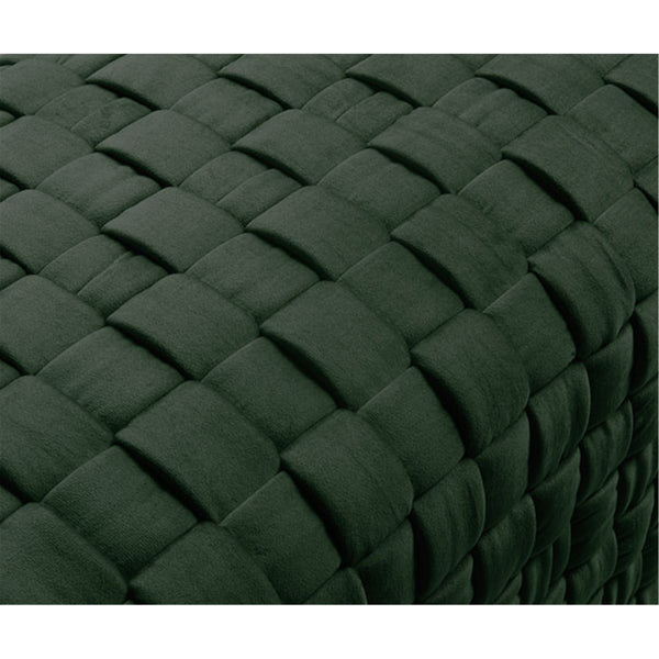 Homeroots 40" Hunter Green And Gold Velvet Upholstered Bench Hunter Green,Gold Metal 490965