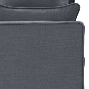 HomeRoots 53" Elegant Floral Upholstered Bench - Versatile Seating for Bedroom, Entryway, or Living Room Decor Dark Grey 490977