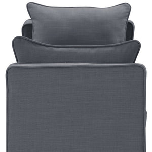 HomeRoots 53" Elegant Floral Upholstered Bench - Versatile Seating for Bedroom, Entryway, or Living Room Decor Dark Grey 490977