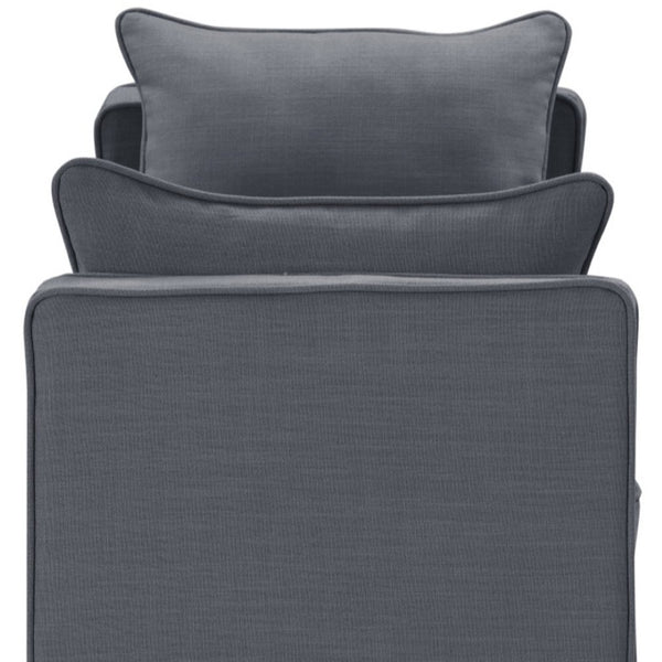 HomeRoots 53" Elegant Floral Upholstered Bench - Versatile Seating for Bedroom, Entryway, or Living Room Decor Dark Grey 490977