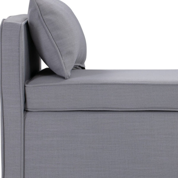HomeRoots 53" Elegant Floral Upholstered Bench - Versatile Seating for Bedroom, Entryway, or Living Room Decor Light Grey 490979