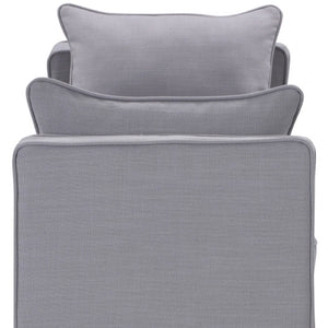 HomeRoots 53" Elegant Floral Upholstered Bench - Versatile Seating for Bedroom, Entryway, or Living Room Decor Light Grey 490979