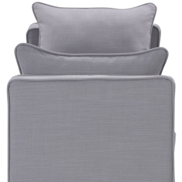 HomeRoots 53" Elegant Floral Upholstered Bench - Versatile Seating for Bedroom, Entryway, or Living Room Decor Light Grey 490979