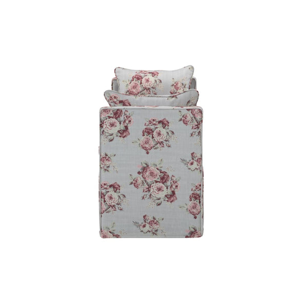 HomeRoots 53" Elegant Floral Upholstered Bench - Versatile Seating for Bedroom, Entryway, or Living Room Decor Manor Floral 490980