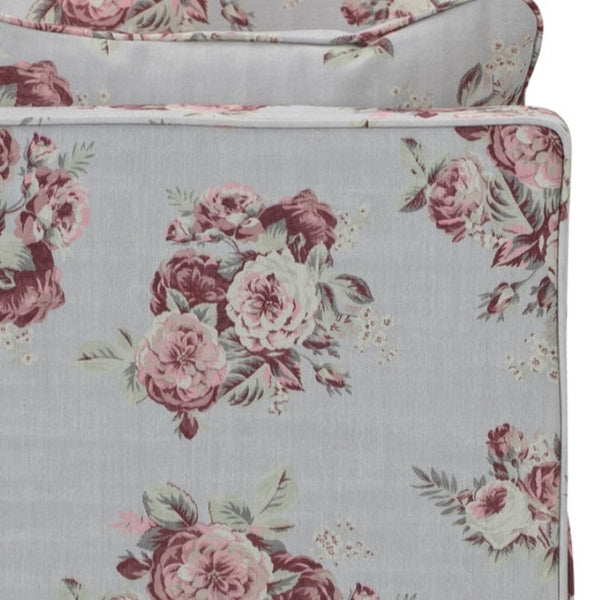 HomeRoots 53" Elegant Floral Upholstered Bench - Versatile Seating for Bedroom, Entryway, or Living Room Decor Manor Floral 490980