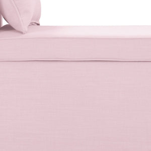 HomeRoots 53" Elegant Floral Upholstered Bench - Versatile Seating for Bedroom, Entryway, or Living Room Decor Light Pink 490981