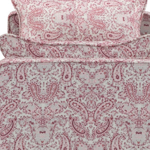 HomeRoots 53" Elegant Floral Upholstered Bench - Versatile Seating for Bedroom, Entryway, or Living Room Decor Paisley Red 490982