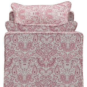 HomeRoots 53" Elegant Floral Upholstered Bench - Versatile Seating for Bedroom, Entryway, or Living Room Decor Paisley Red 490982