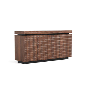 English Elm Sideboard Modern 4-Door Buffet Cabinet with Spacious Top and Enclosed Storage, Durable 66" Long Finish Antique brown W2263P353791