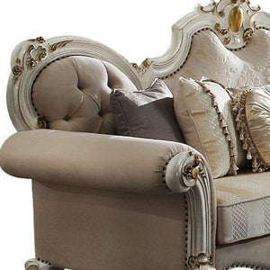 Homeroots 93" Pearl Velvet Sofa And Toss Pillows   491009