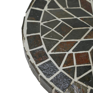 English Elm Enzo Mosaic Concrete Outdoor Umbrella Base with Ceramic Tile Inlay for Patio Use N775P407248M
