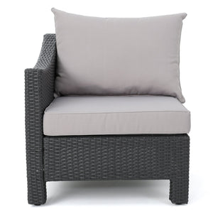 English Elm Christopher Knight Home® - Antibes V-Shaped Wicker Sectional Sofa Set In Grey - Stylish & Comfortable For Outdoor Gatherings 60289.00RSET