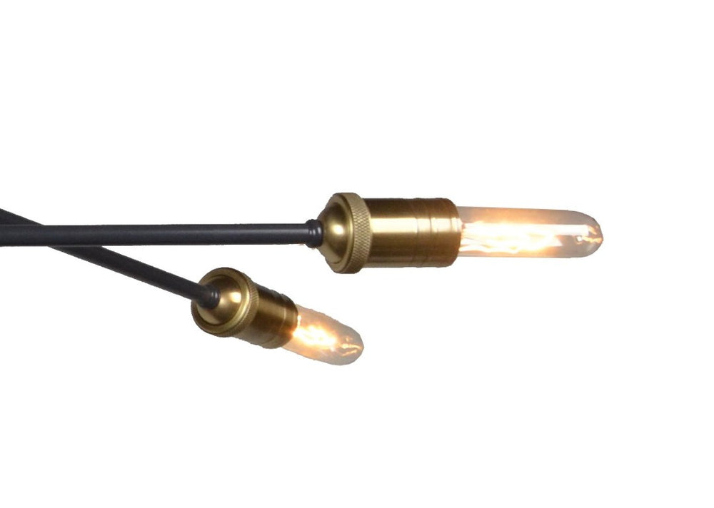 HomeRoots Bronze Sputnik Chandelier Six Arm Starburst Pendant Light for Modern Living Rooms 491071