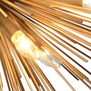 Sputnik Twelve Arm Metal Chandelier Mid-century Atomic Starburst Ceiling Light for Modern Spaces