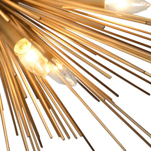 Sputnik Twelve Arm Metal Chandelier Mid-century Atomic Starburst Ceiling Light for Modern Spaces