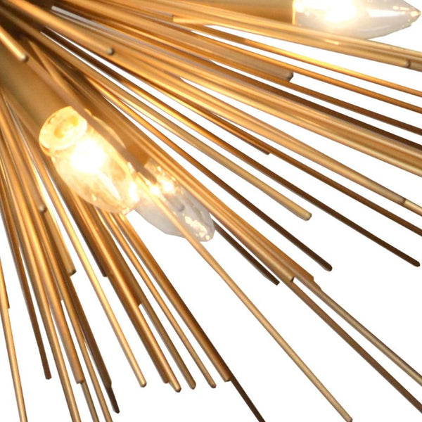 Sputnik Twelve Arm Metal Chandelier Mid-century Atomic Starburst Ceiling Light for Modern Spaces