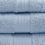 Madison Park Organic Modern/Contemporary 6 Piece Organic Cotton Towel Set MP73-6181 Blue